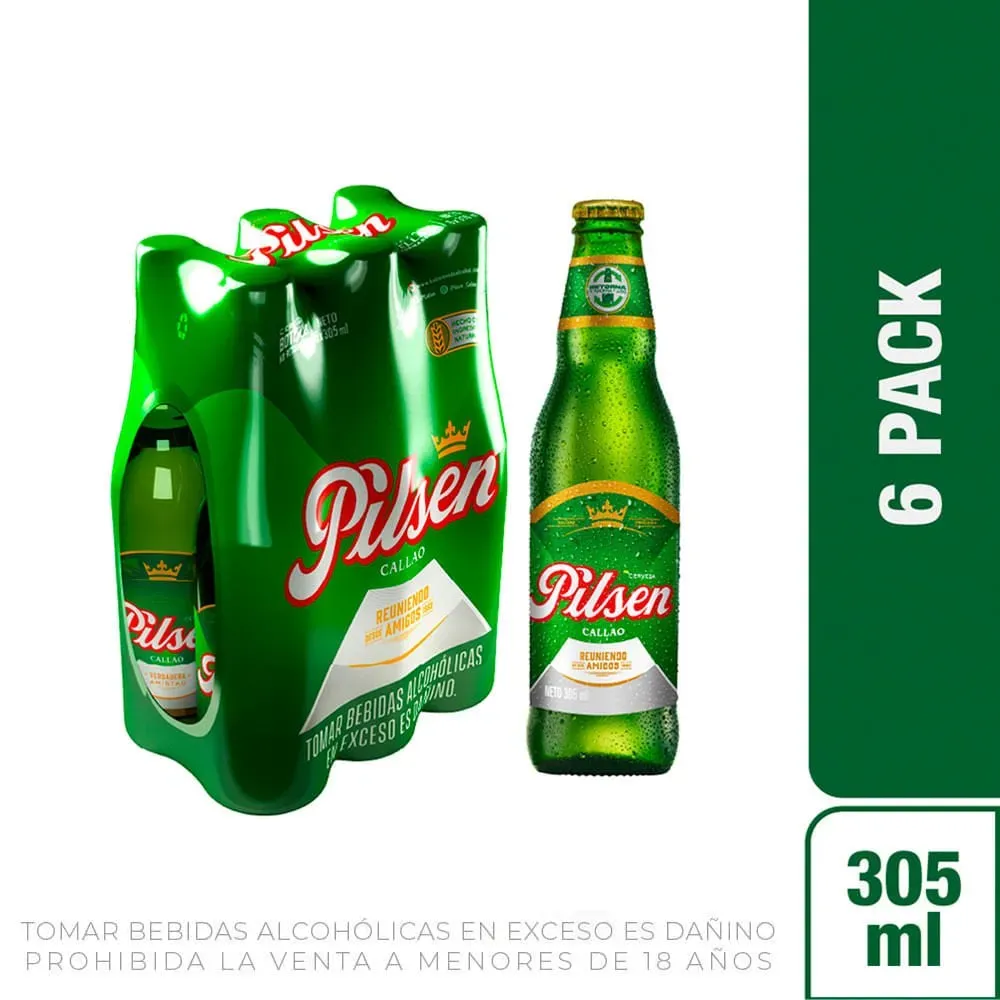 PILSEN CALLAO 305 ML X 6 BOT